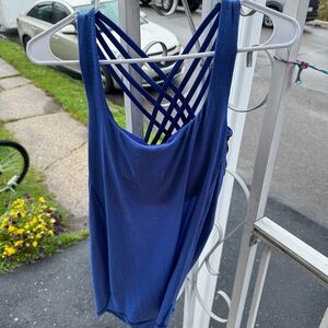 lululemon athletica Blue Strappy Tank Top